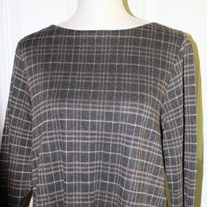 J.Jill Ponte Plaid Tunic Top